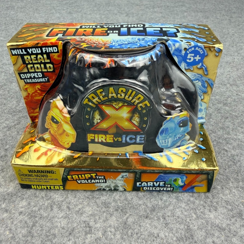 Treasure X Fire vs Ice Hunters Real Gold Dipped Treasure Volcano 2018 New Sealed